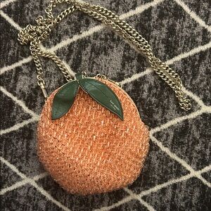 Orange Beaded Women Bag